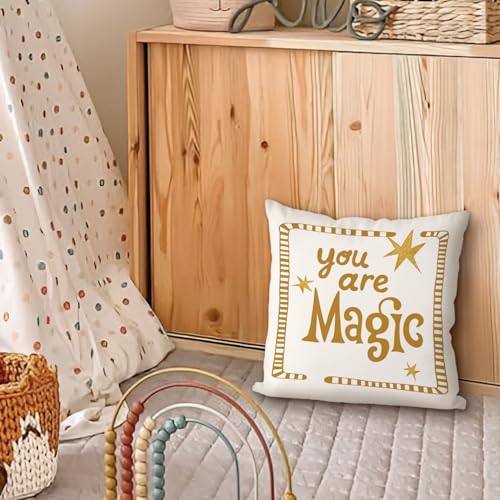 Inspirational Kids Pillowcase 18x18 Inch for Playroom Decor