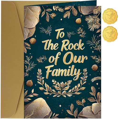 Elegant Grandpa Birthday Card with Gold Foil Message - Heartfelt Tribute
