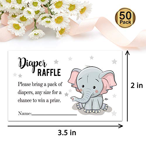 50 Greenery Diaper Raffle Tickets for Baby Shower Invitations