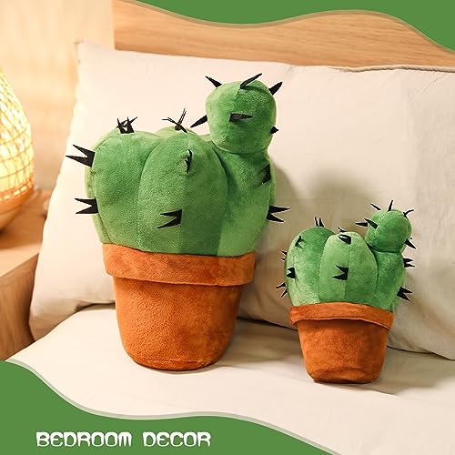 Cactus Throw Pillow - Plush 7.9-Inch Cushion for Home Decor