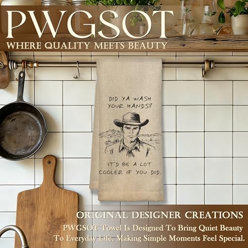 Funny Western Cowboy Hand Towels 16x24 inch - Wash Hands