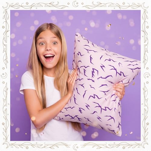 Kpop Lightning Pattern Pillow Covers - 18x18 Inch Soft Silk-Feel Set of 2