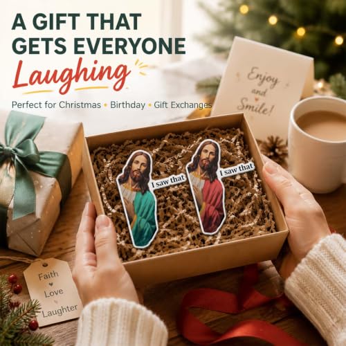 Funny Jesus 'I Saw That' Magnets - Christian Humor Set, 2 Pack