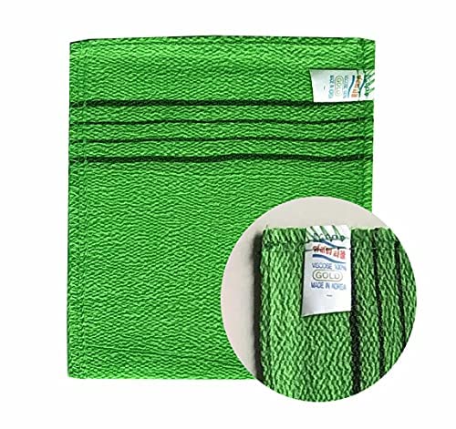 Korean Exfoliating Body Scrub Washcloth Mitts 4-Pack Green Italy Towel