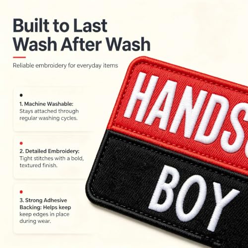 Minason Handsome Boy Embroidered Iron-On Patch for Jackets and Hats