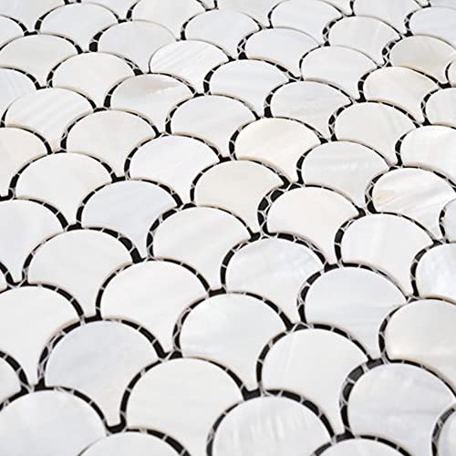 White Mother of Pearl Shell Mosaic Tile for Kitchen & Bath