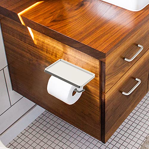 Design House Millbridge Satin Nickel Toilet Paper Holder with Shelf