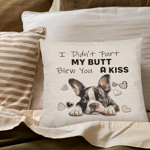 Boston Terrier Pillow Cover 18x18 - Color_3 | Dog Lover Gift