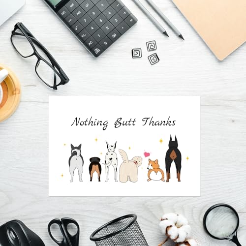 Funny Dog Butts Thank You Card for Veterinarians & Groomers