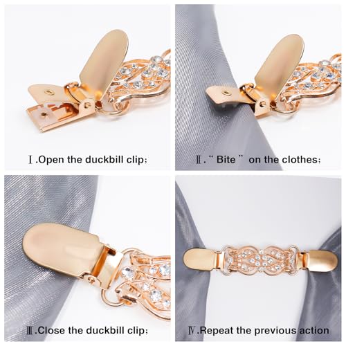 8-Pack Cinch Clips for Women's Dresses, Sweaters & Cardigans