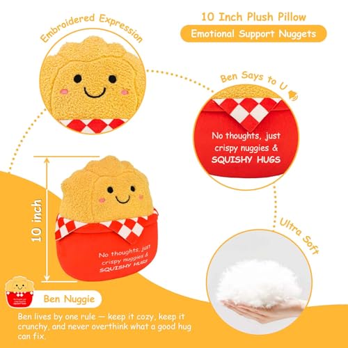 Positive Emotional Support 10" Golden Nugget Plush Pillow