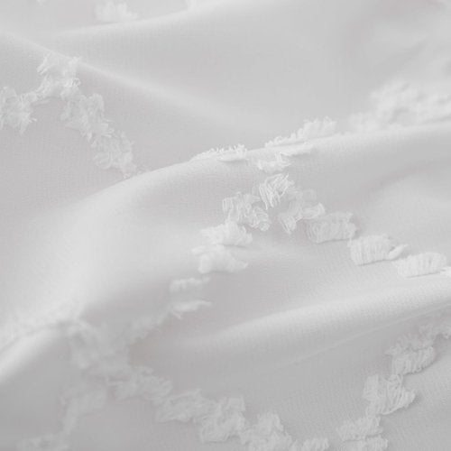 Bed Skirt Queen Size Ruffled Bed Skirt with Split Corners, 14 Inch Drop Dust Ruffle Bed Skirts with Platform, Boho Tufted Shabby Chic Full Size Bed Skirts, White