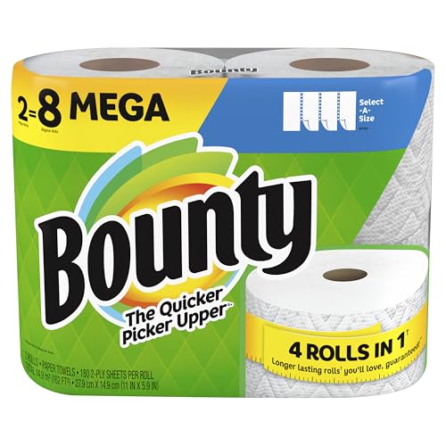 Bounty Paper Towels, Mega Roll - 2 Roll Pack