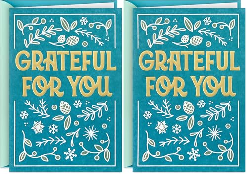 Hallmark Christmas Thank You Card for Teachers & Essential Workers - Pack of 2