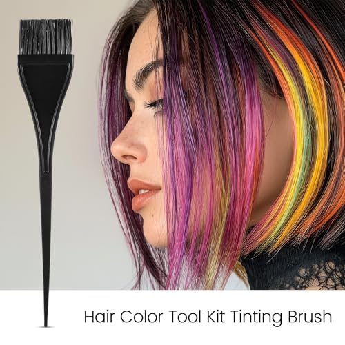 4 Pcs Hair Dye Brushes with Soft Bristles and Tapered Tips for Root and Detail Work