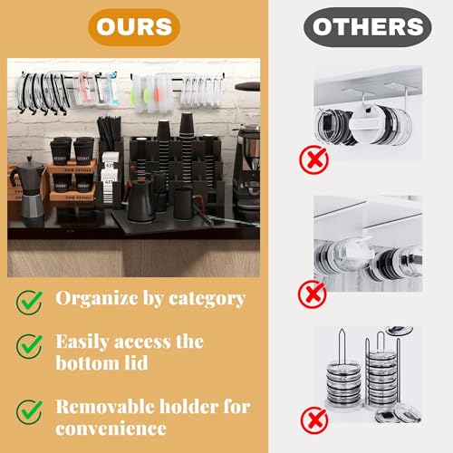 Tumbler Lid Organizer - 2 Pack Self-Adhesive Kitchen Storage