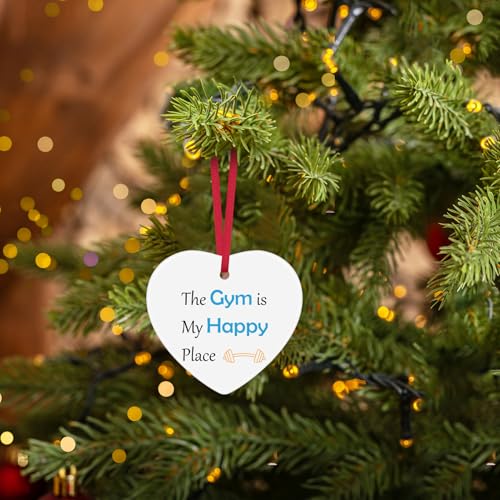 Heart-Shaped Fitness Coach Gift Ornament - Inspirational Gym Decor