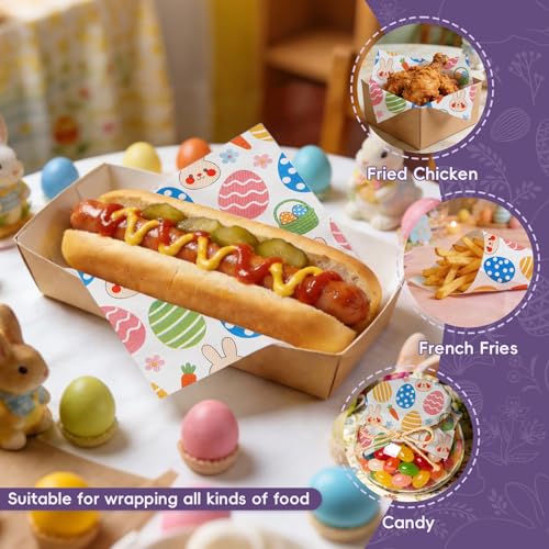 100 Wax Paper Sheets 7x7 Inch - Non-Stick Deli Paper for Food