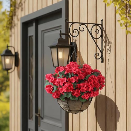 14" Artificial Geranium Flower Bouquet - 12 Bundles for Home & Garden Decor