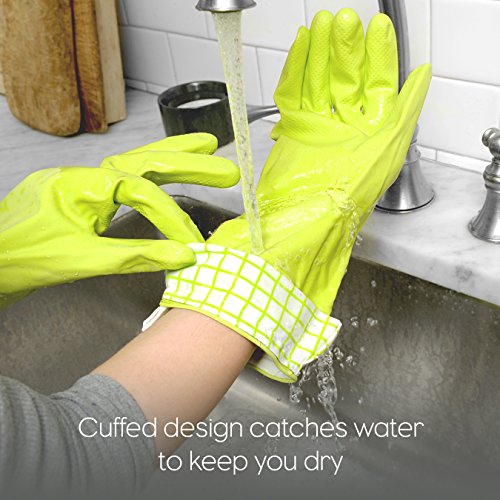 Full Circle High & Dry Natural Latex Cleaning Gloves - Large, Grey
