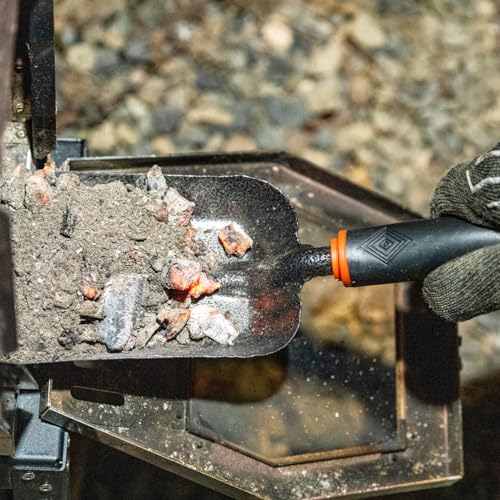 TAISOCA Manganese Steel Fireplace Ash Shovel 12.6" Wood Stove & Grill Ash Scoop