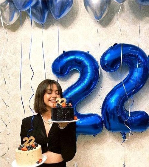 Giant Navy Blue 40-Inch Number 2 Balloons - Perfect for Birthday Celebrations & Anniversaries