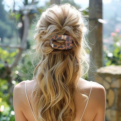 DANRENPANG 4 PCS Flat Claw Clips, Large Lay Flat Hair Clips for Thick and Thin Hair