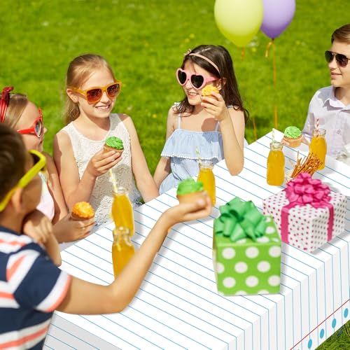 Back to School Tablecloths - 3 Pcs 54 x 108 Inch Notebook Design
