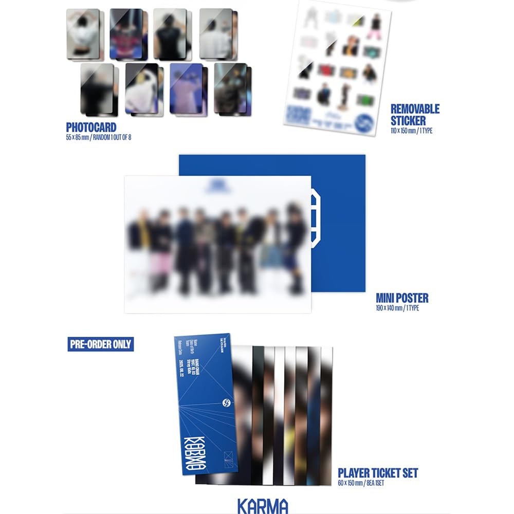 STRAY KIDS KARMA [CEREMONY Ver.] 4th Album + Pre-Order Gift & 3 Extra Photocards Set