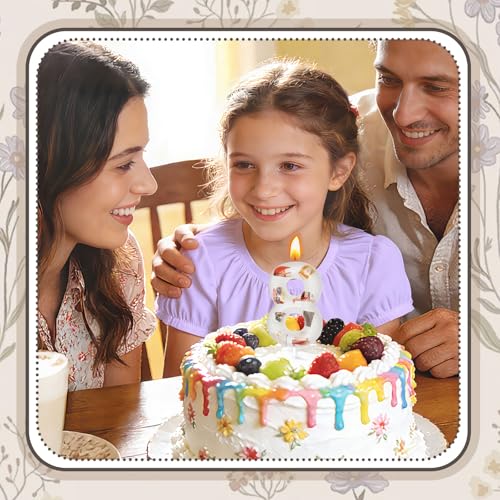Book Birthday Candle Number 3 - Elegant Cake Topper Decoration