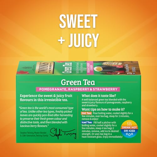 Twinings Green Tea with Pomegranate, Raspberry & Strawberry - 20 Bags