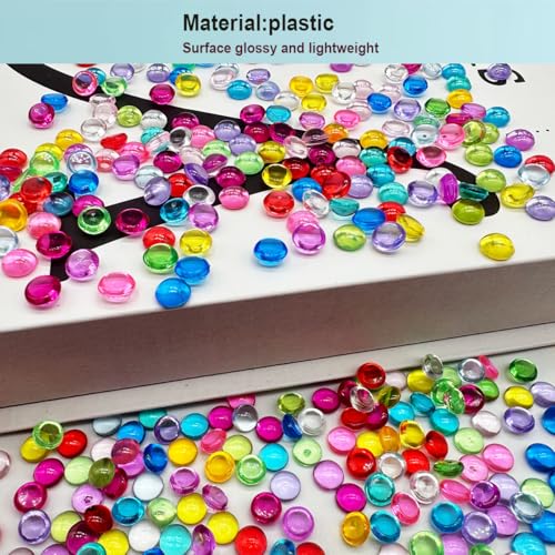 2000 PCS Mini Acrylic Flat Marbles for DIY Slime & Crafts