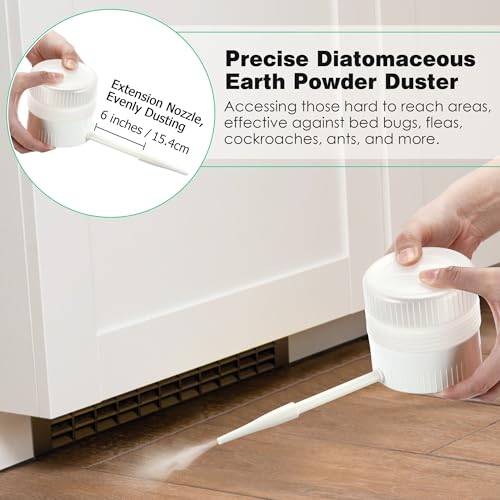 Diatomaceous Earth Powder Duster - 6 Inch Nozzle Handheld Applicator
