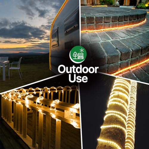 Clear Incandescent Rope Light 24 Feet Connectable Waterproof Tube - Variation of THIS listing: 1 / Clear