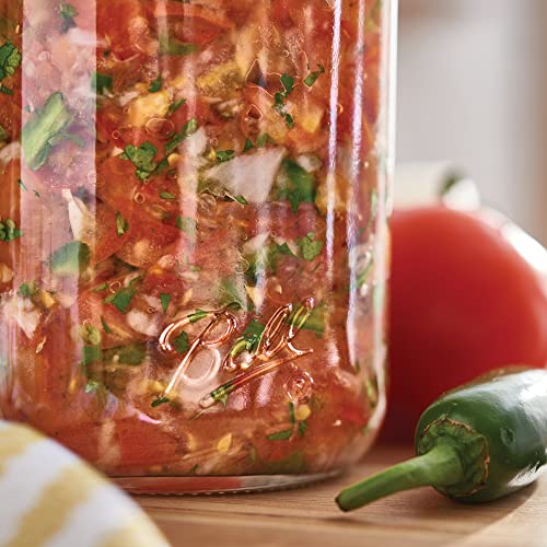 Ball Wide Mouth Glass Mason Jars with Lids and Bands, Used for Canning, Pickling, Juice, Jam, Jelly, Quart Size 32 Ounce (Pack of 8)