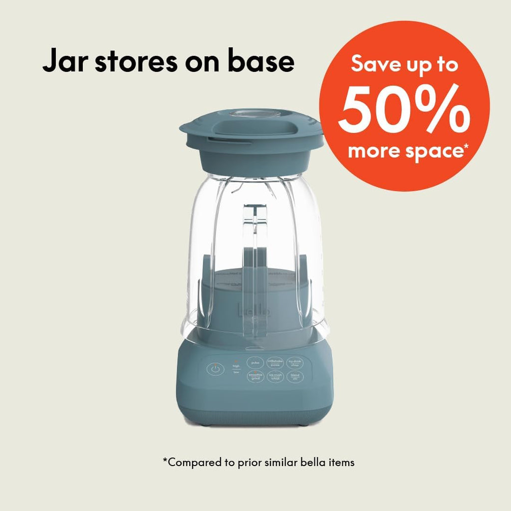 Bella 10-Speed Countertop Blender - Juicer & Smoothie Maker with 48oz Capacity, Slim Design, Dishwasher Safe