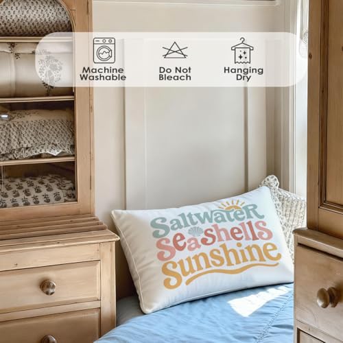 Saltwater Seashells Sunshine 12x20 Decorative Pillow Cover