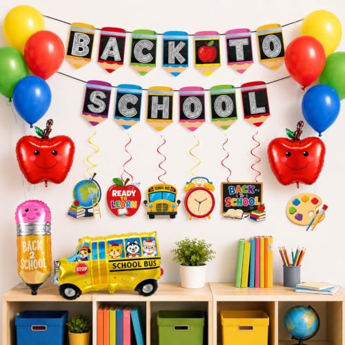 Complete Back to School Decorations Set - Classroom Party Supplies