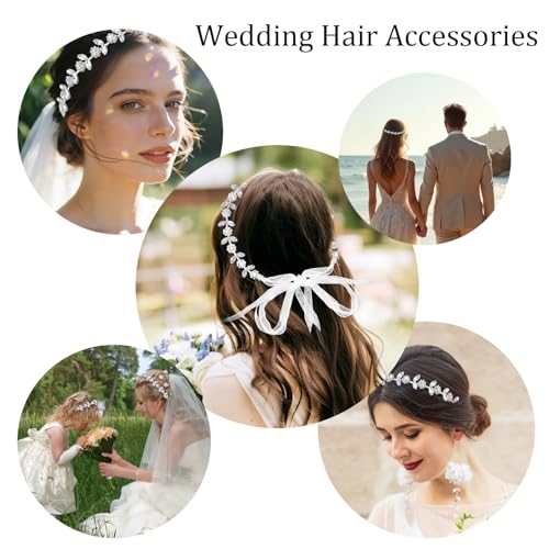 Jaciya Rhinestone Bridal Headband Silver Wedding Hair Accessory