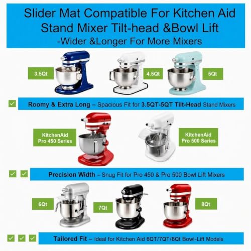KitchenAid Mixer Slider Mat for 4.5-8QT Models - Heavy Duty