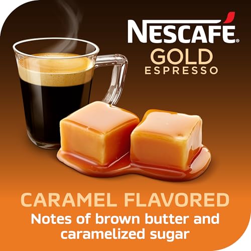 NESCAFÉ Gold Espresso Caramel Instant Coffee, 3.1 oz Jar