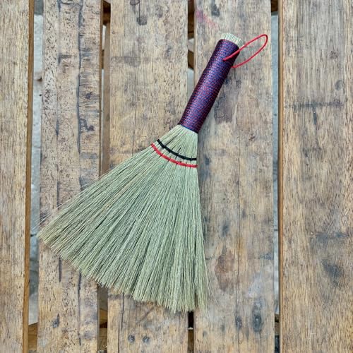 AW Brooms 11-Inch Handheld Whisk Broom - Natural Grass Cleaning Brush