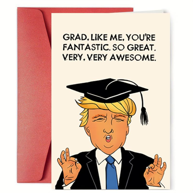 Funny Trump Graduation Card 2025 - Humorous Gift for Grads