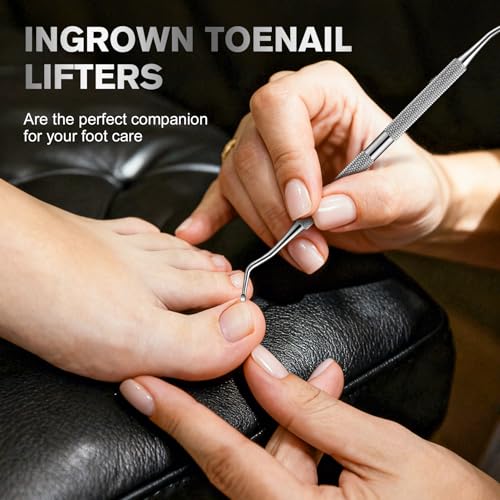 FERYES Professional Ingrown Toenail Tool - 2-in-1 Stainless Steel File & Lifter