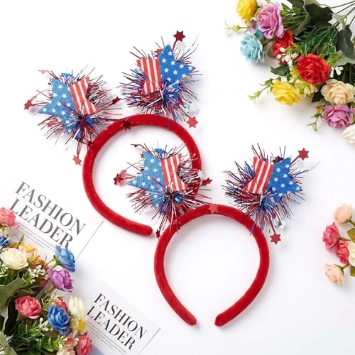 4th of July Patriotic Star Headband USA Flag Hair Accessory