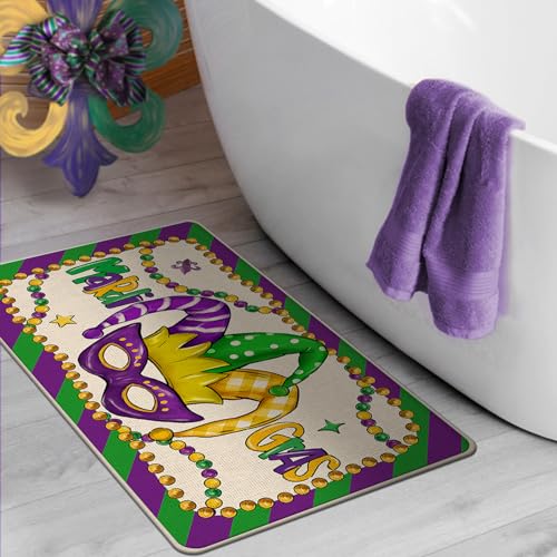 Mardi Gras Decorative Door Mat - Non-Slip Entryway Rug