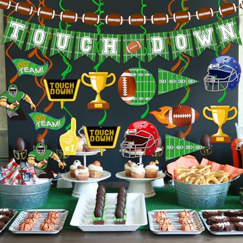 34Pcs Football Party Decorations Set for Game Day Celebrations