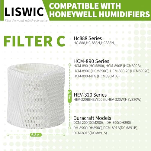 2 Pack Humidifier Wicking Filters for Honeywell HC-888 Series