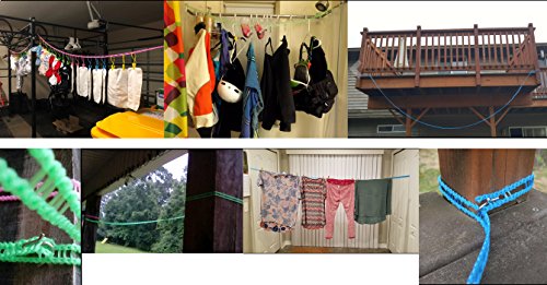 Ytuomzi Windproof Portable Clothesline - 2 Pack (3m & 5m) for Indoor/Outdoor Use