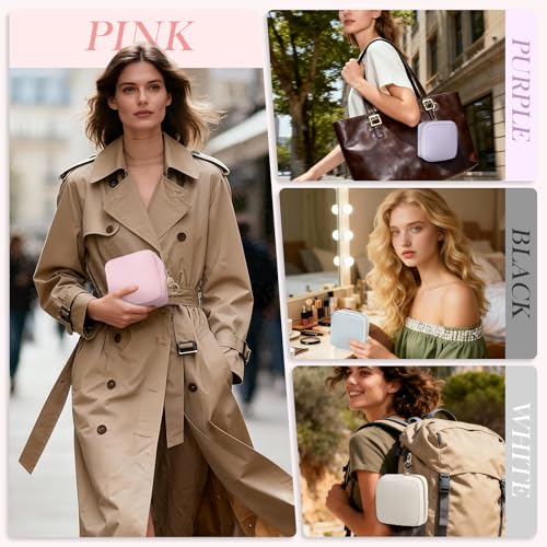Small PU Leather Makeup Bag for Purse Mini Toiletry Pouch Green